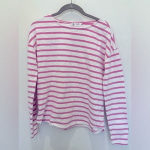 Carve Designs Pink/White Striped Long Sleeve T. Excellent Condition. XS